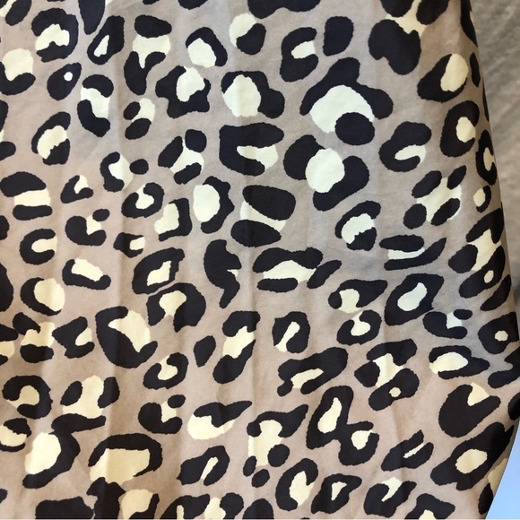 Wild Fable Leopard print a line midi skirt elastic waist and drawstring neon S - Picture 3 of 7